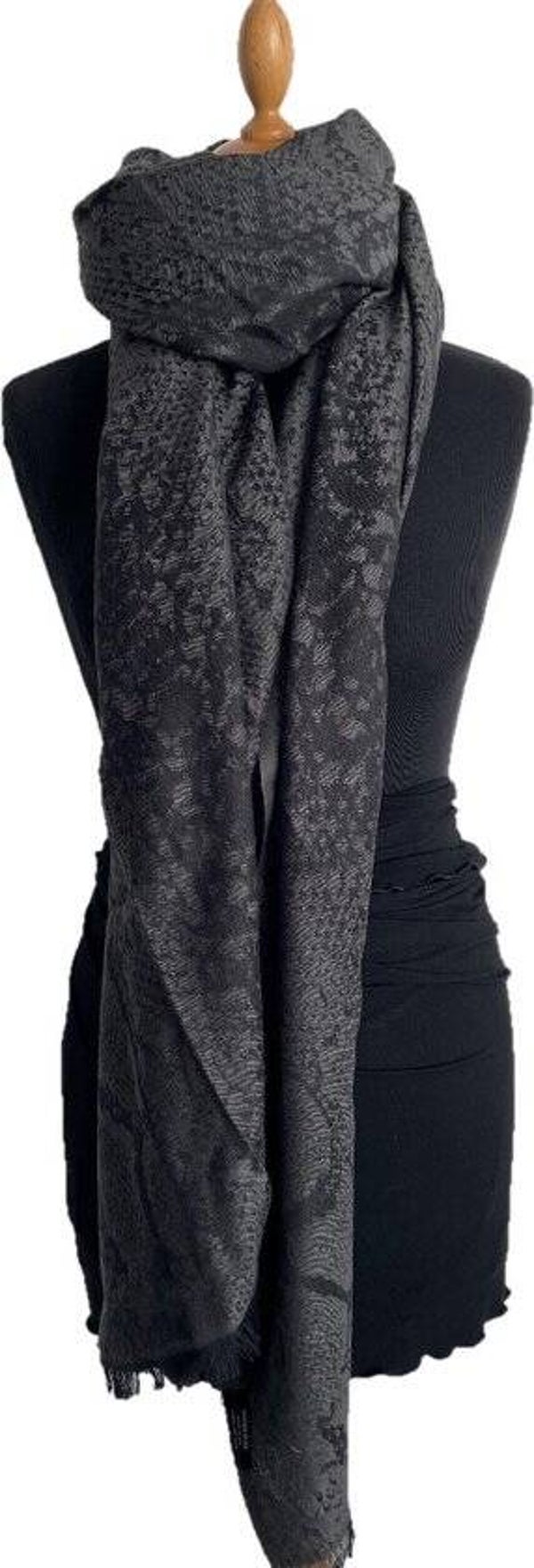SHAWL GEWEVEN SNAKE DESSIN
