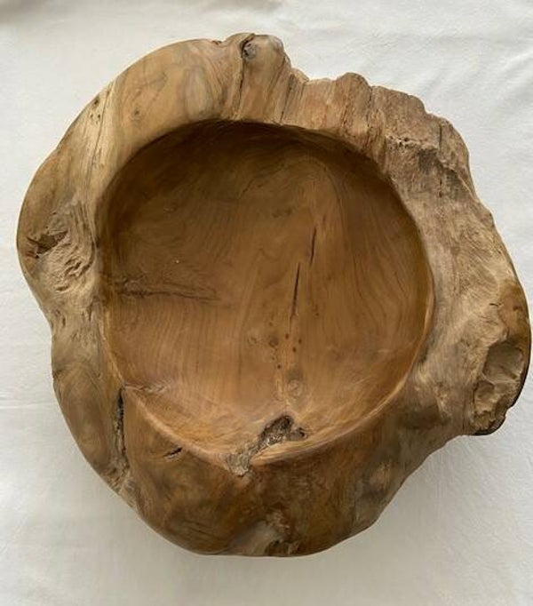 Robuuste teak schaal