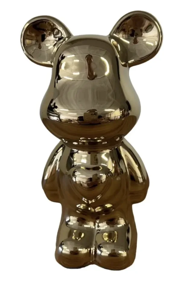 Beer keramiek 28cm hoog Gold