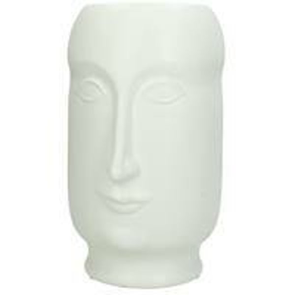 Decoratieve vaas of bloempot met gezicht