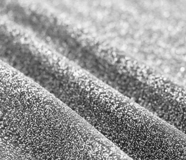 Flared glitter zilver