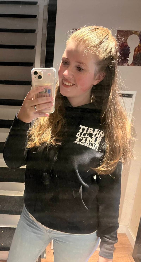 Tired mom sweater