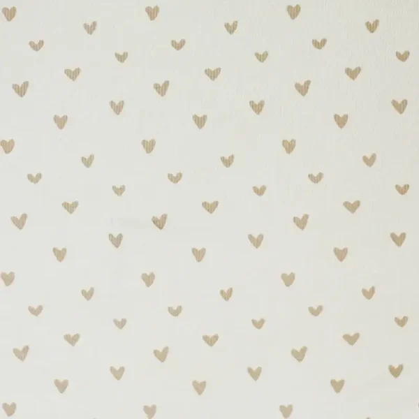 Overslagshirt hartjes beige