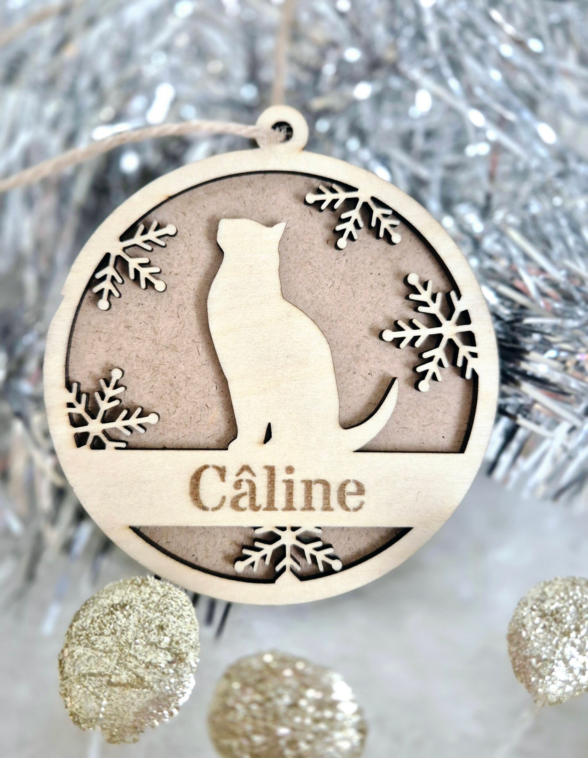 Boule de Noël chats