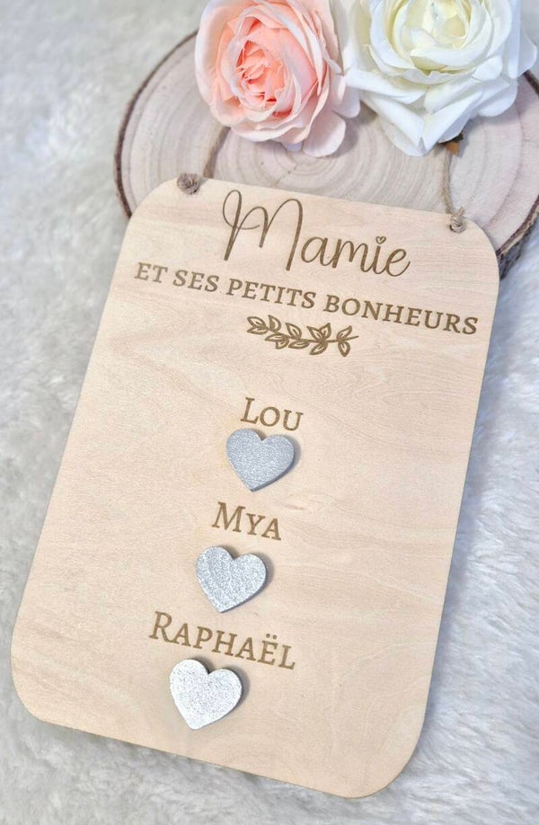 Pancarte mamie et ses petits bonheurs
