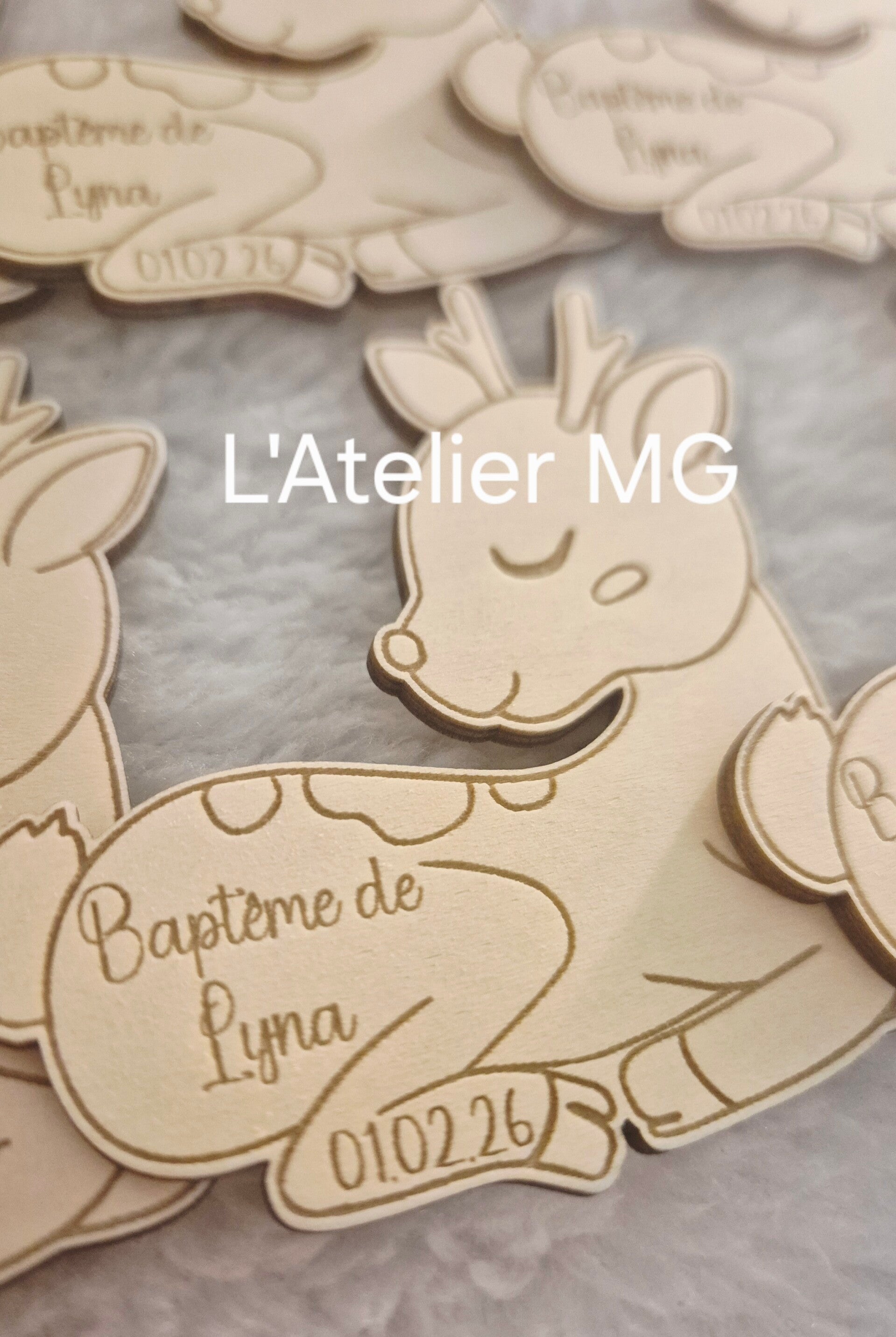Magnet - cadeau invités biche à personnaliser