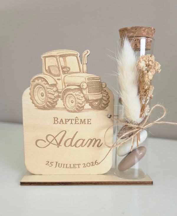 Bonbonnière de Baptême - Thème Tracteur