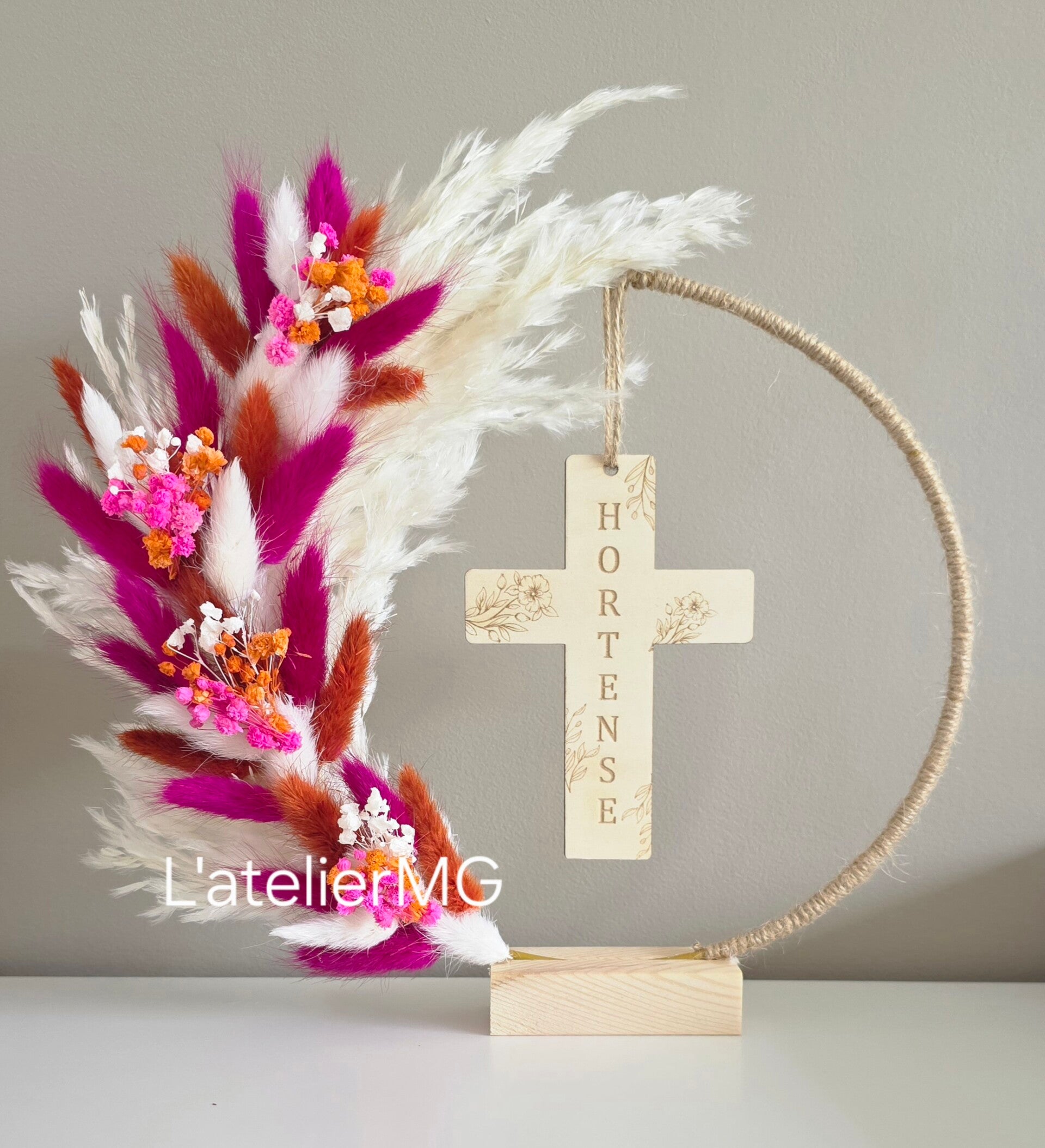 Couronne fleurie personnalisée