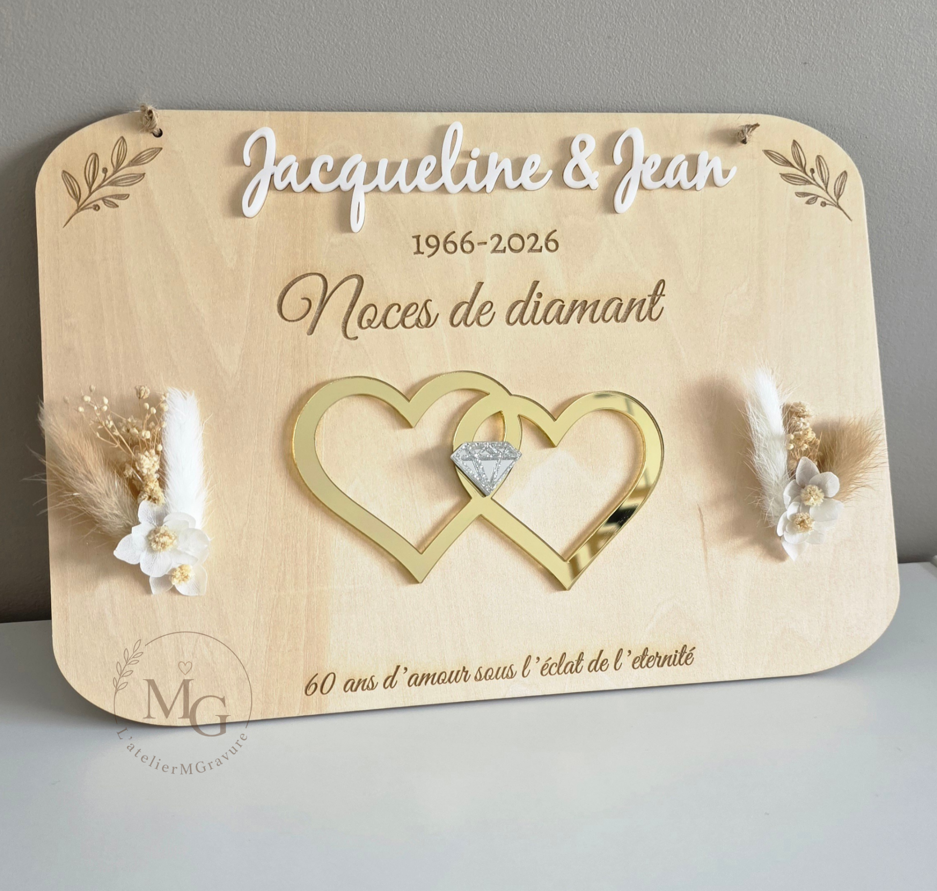 Pancarte personnalisée anniversaire de mariage