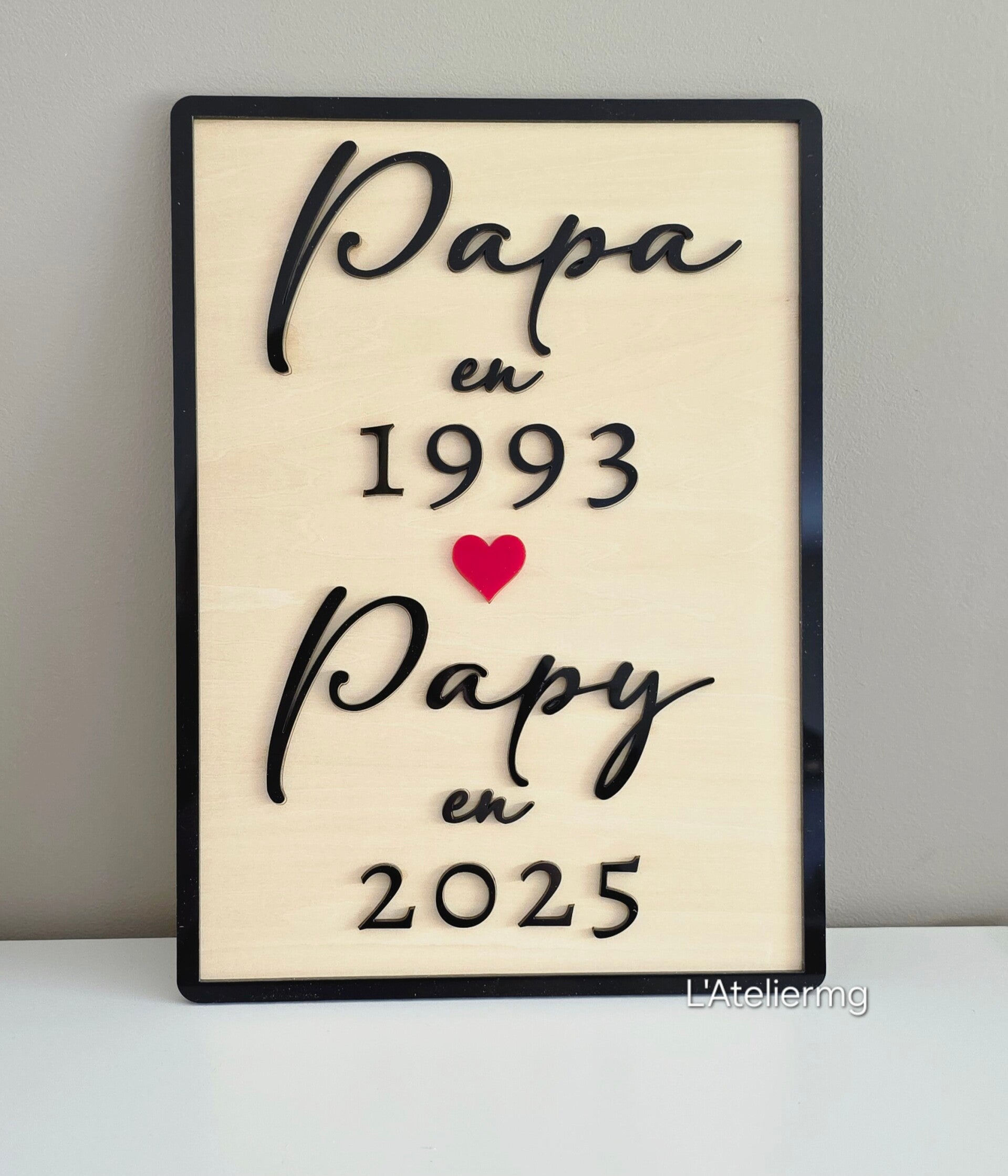 Cadre Papa devient Papy Personnalisé