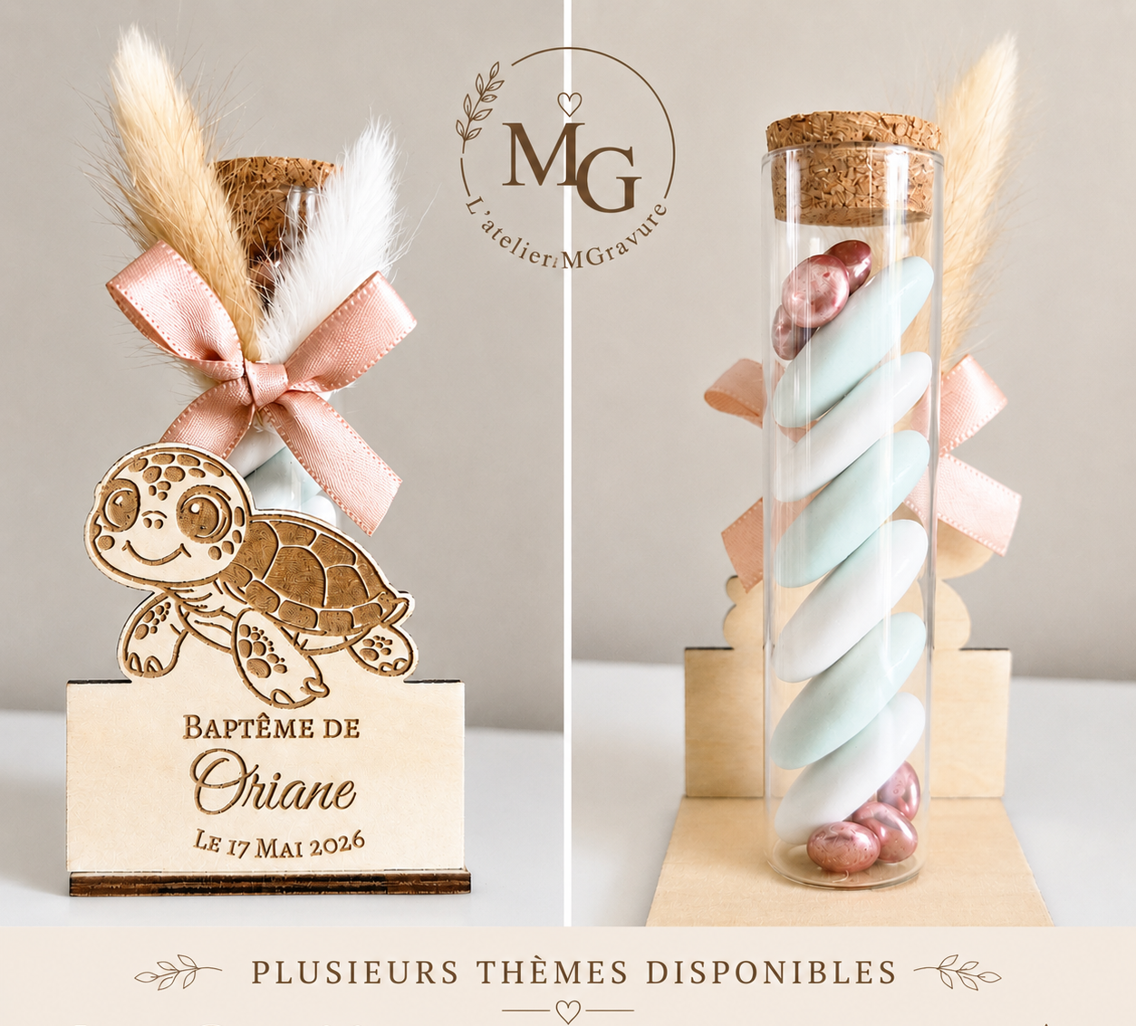 Cadeau invités baptême - Bonbonnière baptême personnalisée - Souvenir baptême
