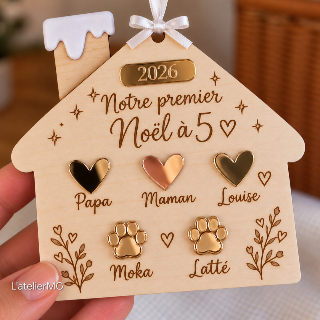 Suspension de Noël personnalisée Maison de Famille 2026