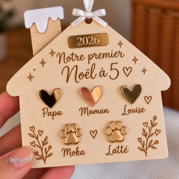 Suspension de Noël personnalisée Maison de Famille 2026