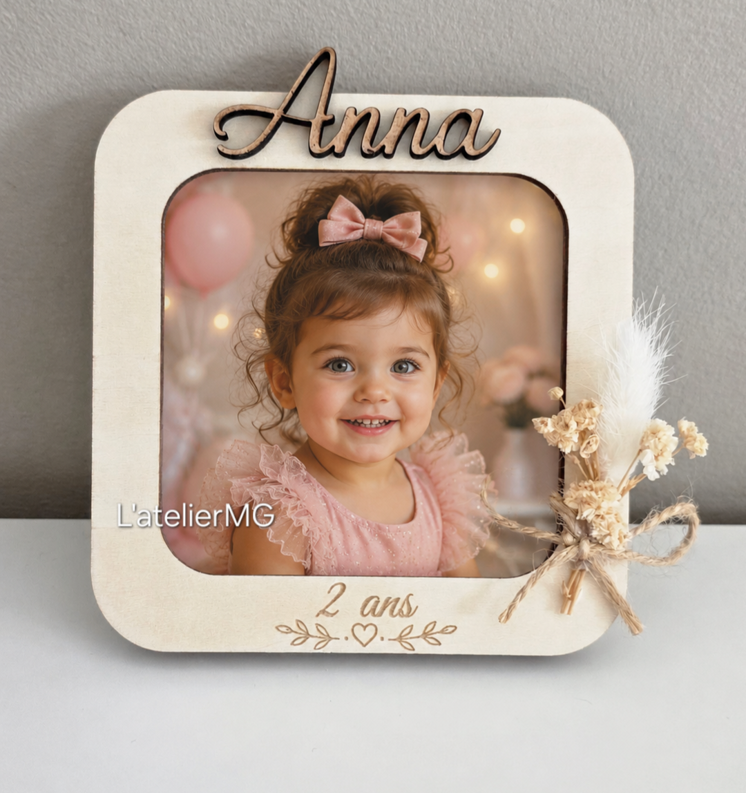 Magnet Baptême Personnalisé avec Photo – Cadeau Invité
