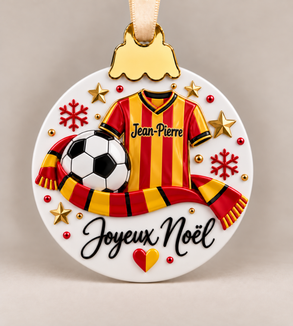 Boule de Noël personnalisable foot