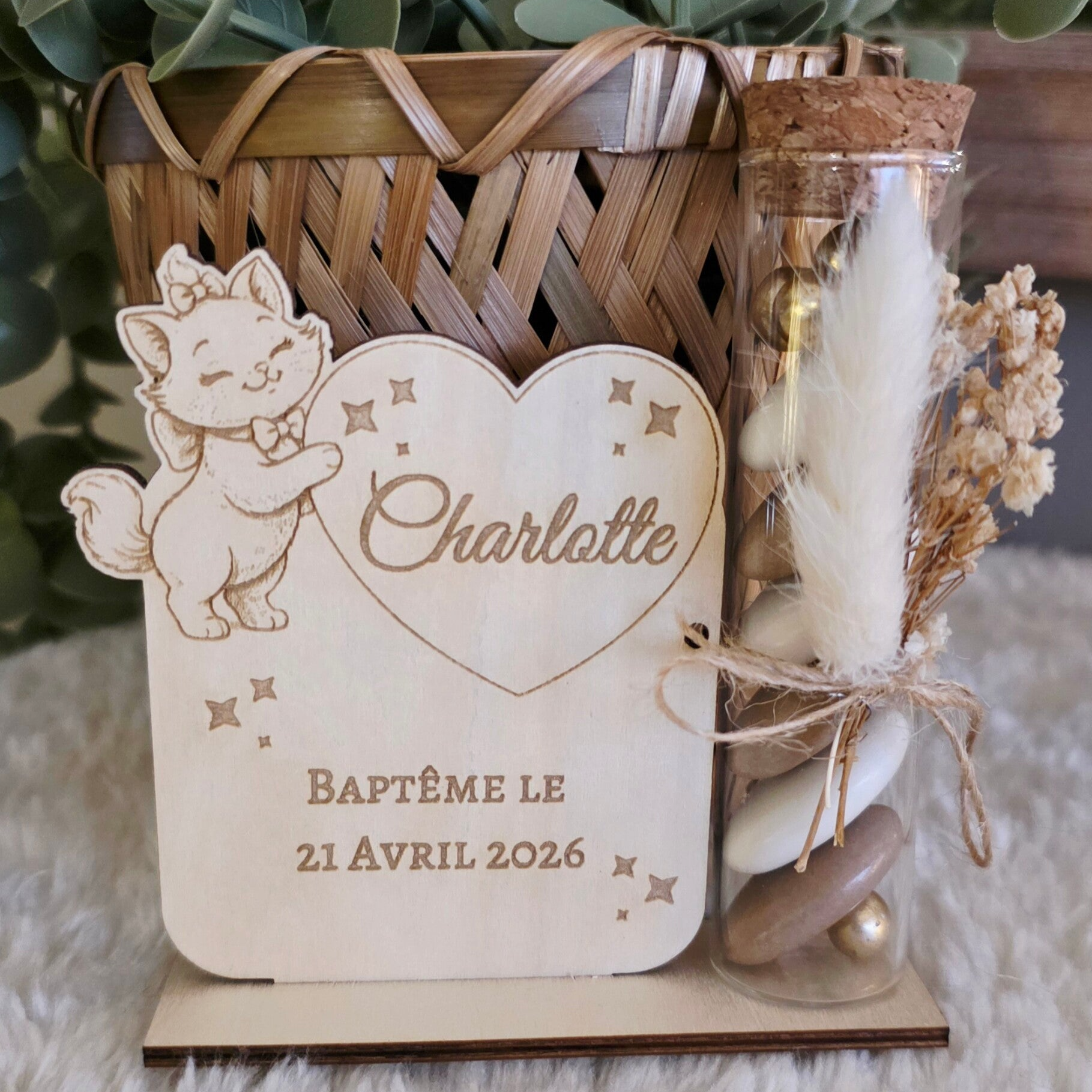 Bonbonnière de baptême - Marie aristochat