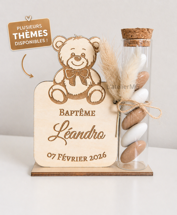 Bonbonnière de baptême personnalisables - cadeaux invités