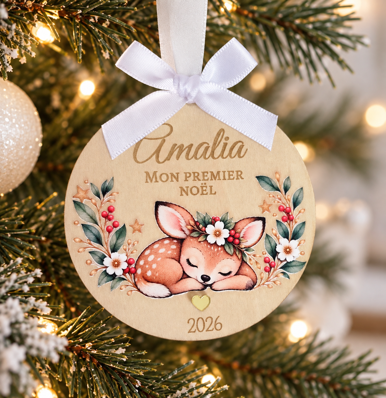 Boule de Noël personnalisée – Mon premier Noël 2026