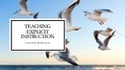 Teaching Explicit Instruction Lessons and resources