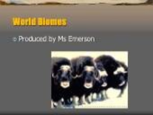 Lesson 1 - Year 9 Geography - Biomes