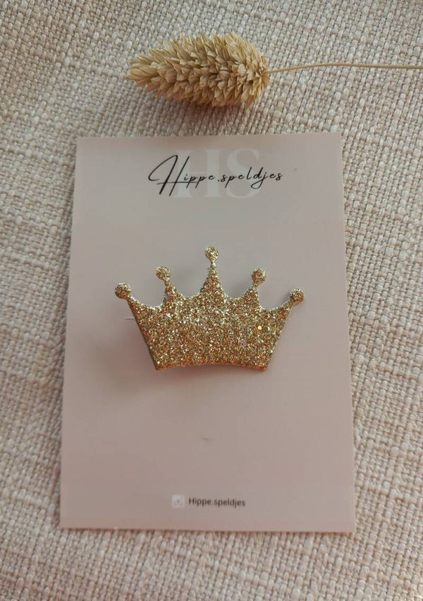 Speldje kroon gold