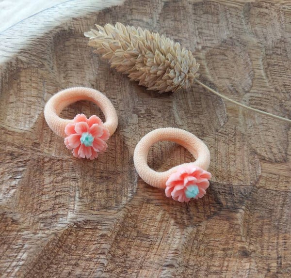 Mini elastiekjes pastel oranje