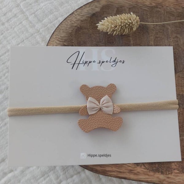 Haarbandje bear brown