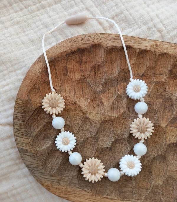 Kinder ketting madelief naturel