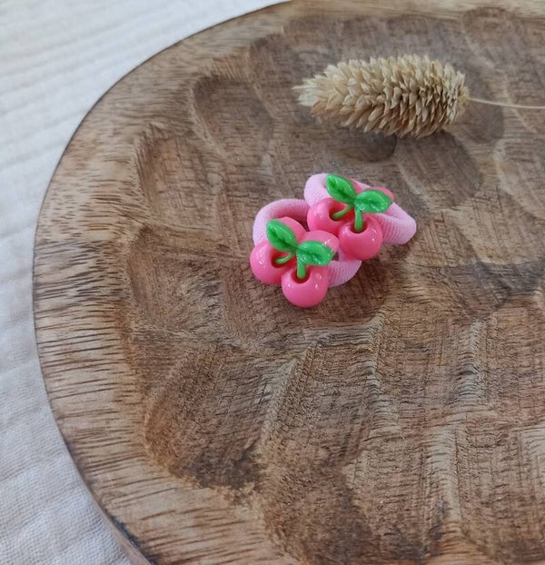 Mini elastiekjes pink cherry