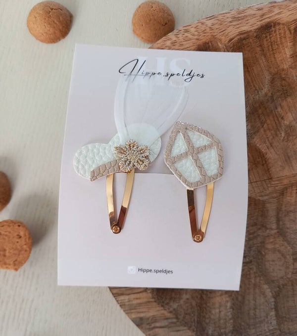 Sint - Pietenmuts en mijter white