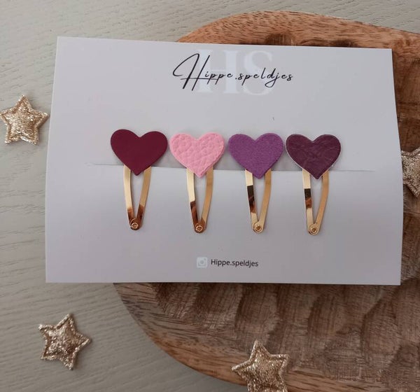 Set - burgundy hearts