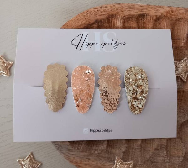 Set - glitter sparkle gold