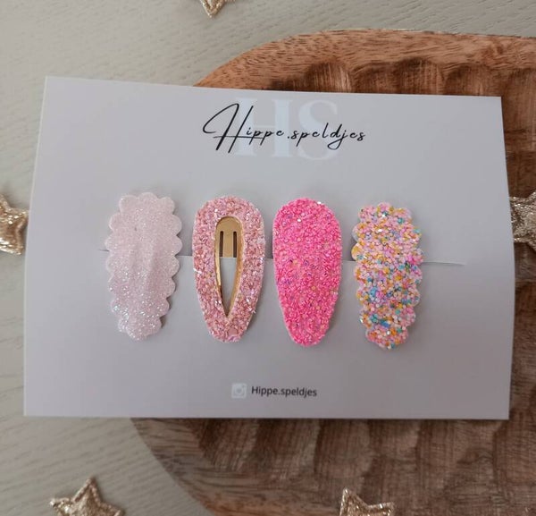 Set - pink glitters
