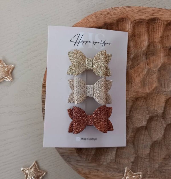 Set - glitter strikjes