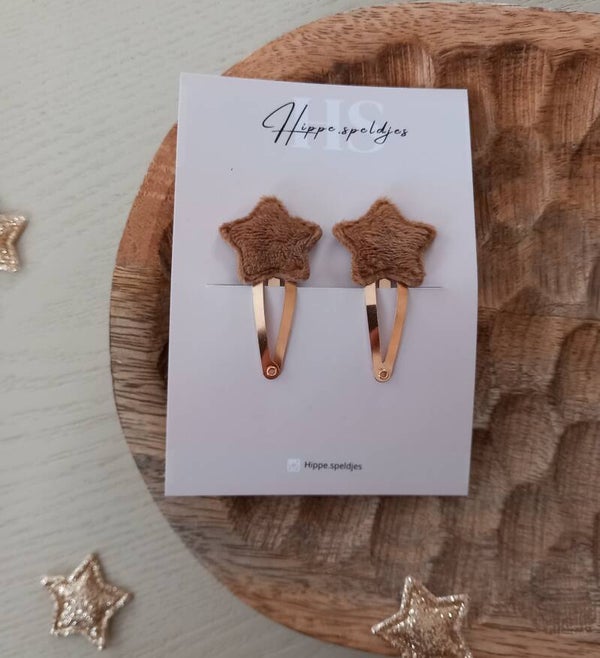 Set - fluffy star brown
