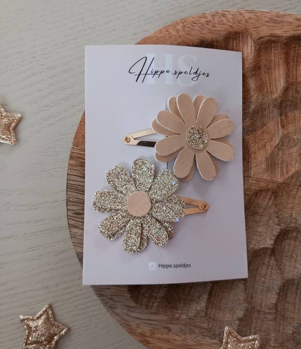 Set - glitter flowers