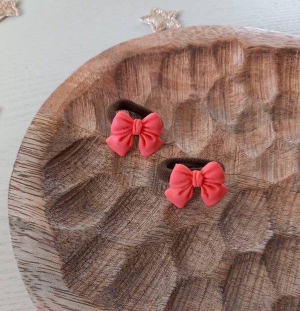Mini elastiekjes bow orange