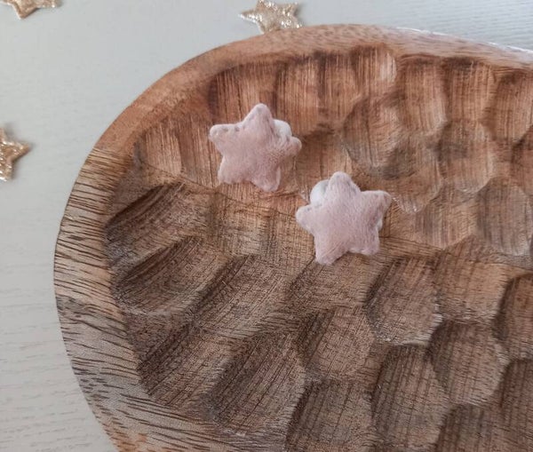 Mini elastiekjes fluffy star creme