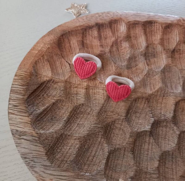 Mini elastiekjes red hearts