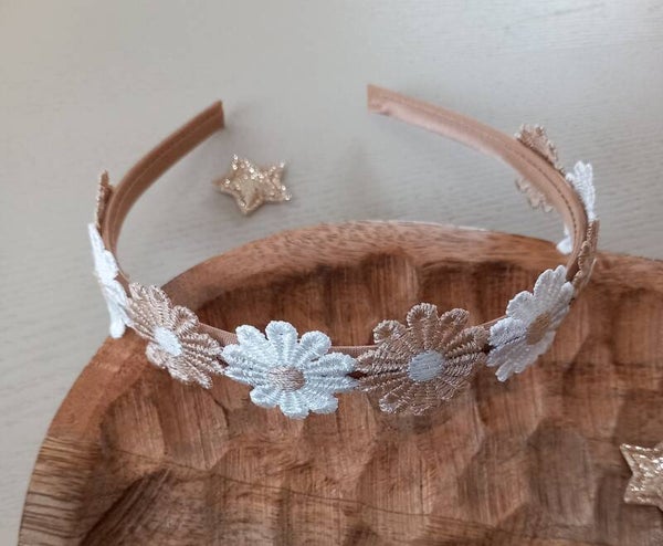 Diadeem - Madelief naturel