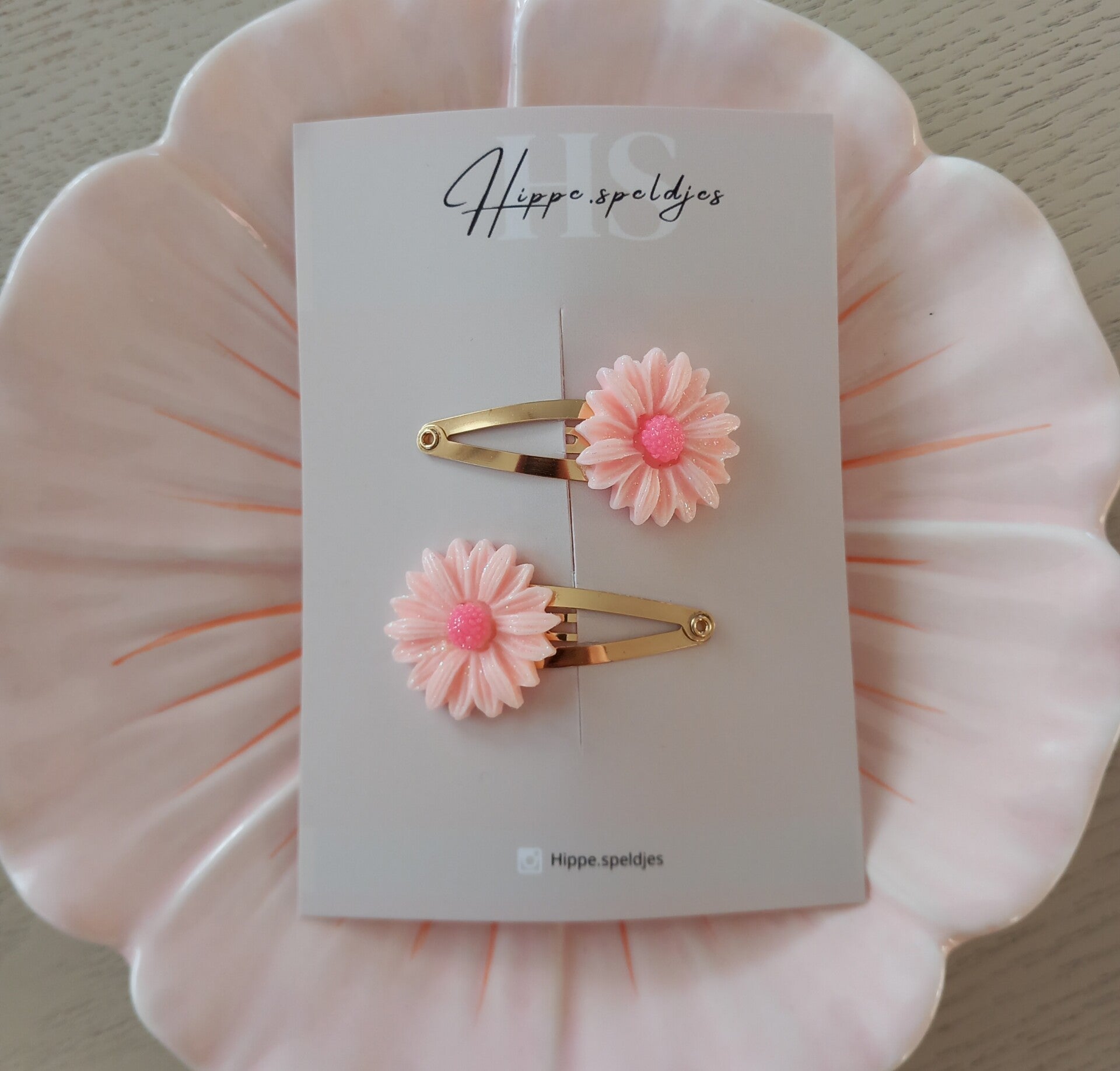 Klikklak - Glitter bloem roze