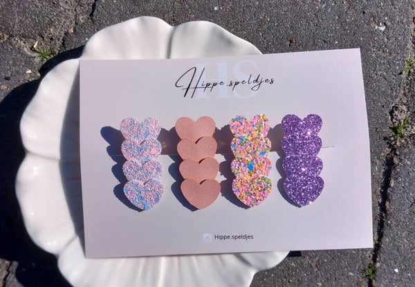 Set - Glitter hearts