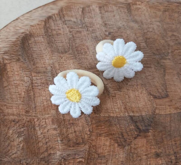Mini elastiekje - Madelief geel