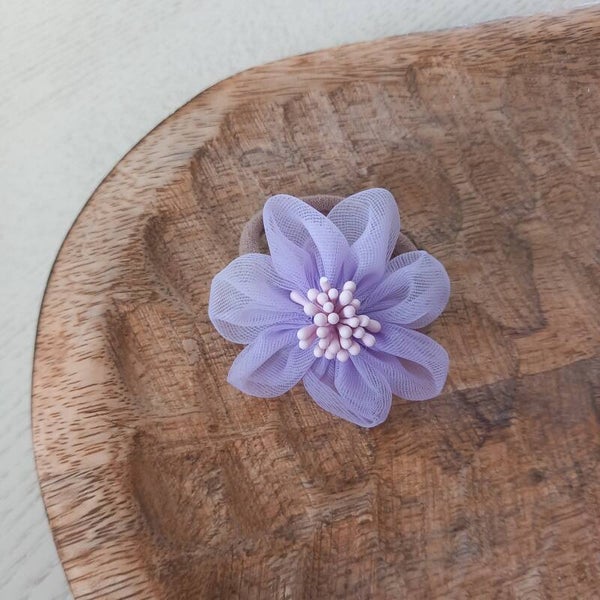 Elastiek - Purple flower