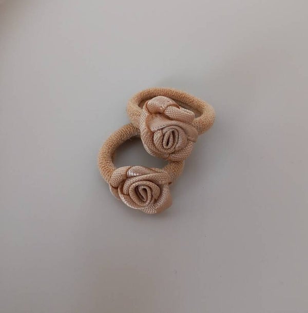 Mini elastiekje - naturel rose