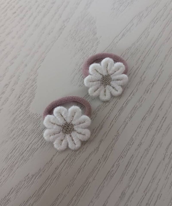 Mini elastiekjes - Naturel flower