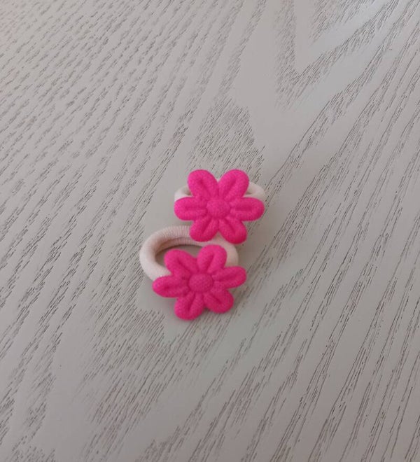 Mini elastiekjes - Little fuchsia flower