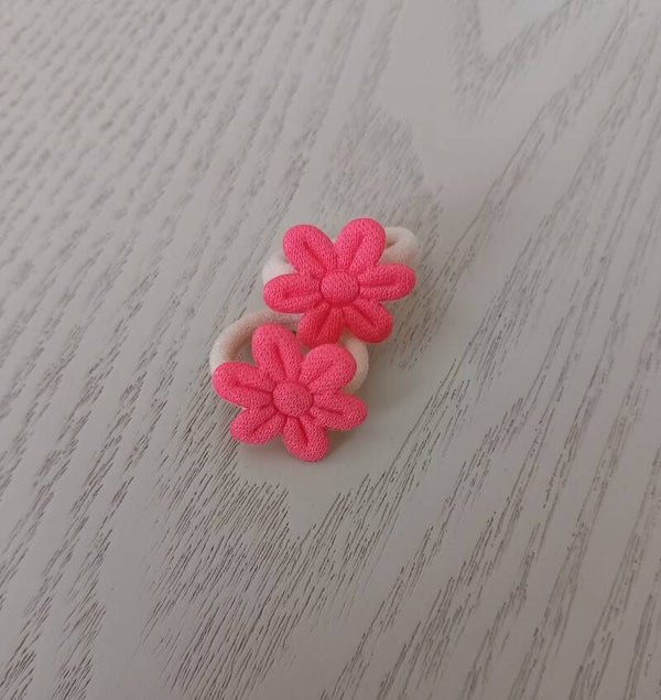 Mini elastiekjes - Little watermelon flower