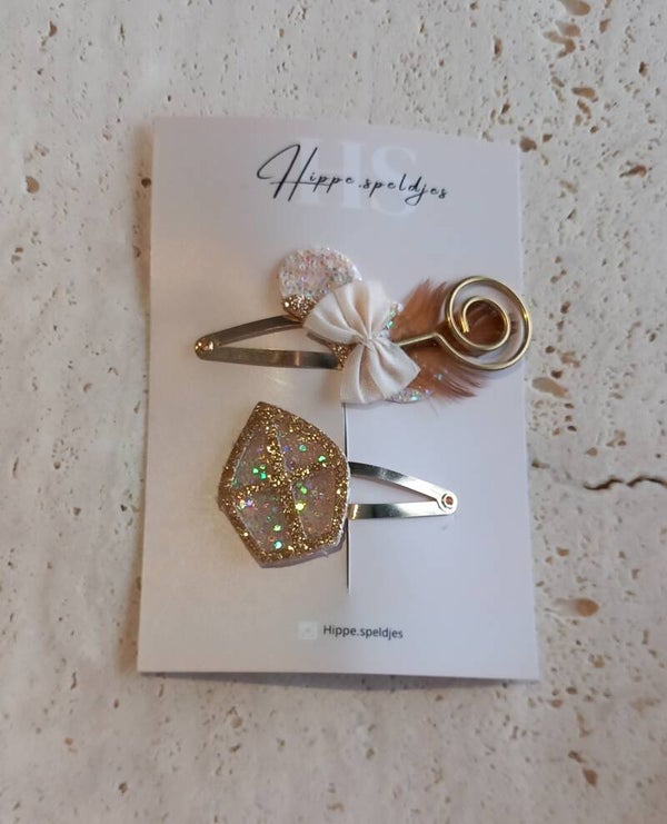 Sint - Pietenmuts en mijter met staf glitter