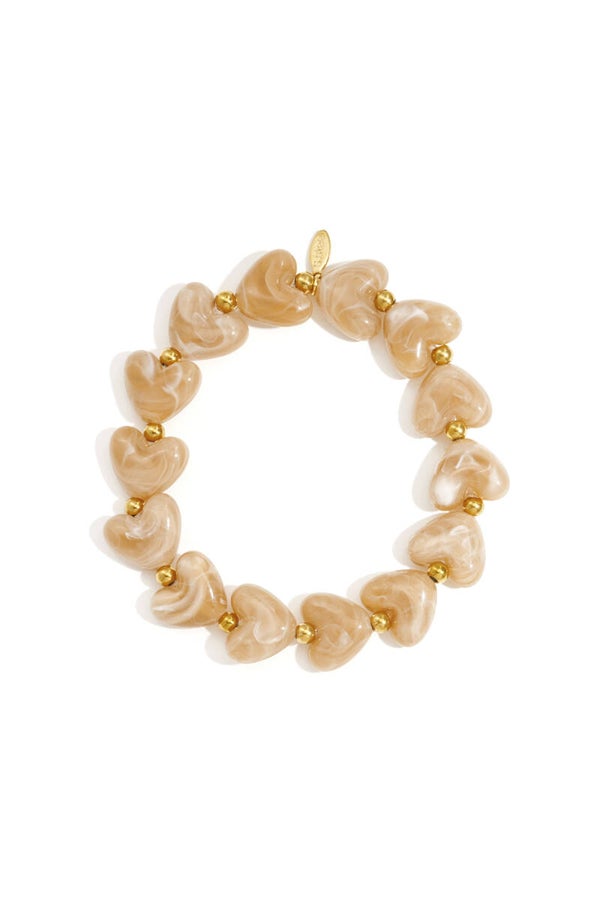 Kralenarmband beige